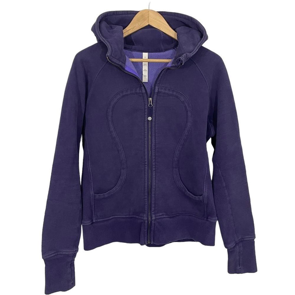 Lululemon Scuba Hoodie Womens 12 Purple Classic Sweatshirt Jacket Zip Up Hooded